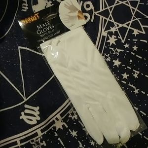 Halloween Costume Men's White Gloves